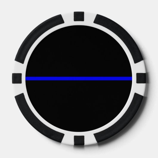 Die Anweisung symbolische Thin Blue Line Pokerchips (Vorderseite)