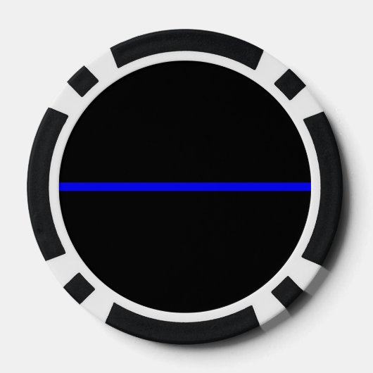 Die Anweisung symbolische Thin Blue Line Pokerchips (Rückseite)