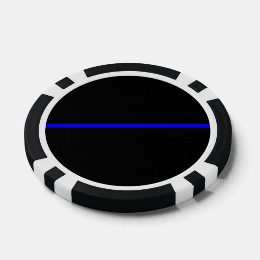 Die Anweisung symbolische Thin Blue Line Pokerchips (Einzeln)