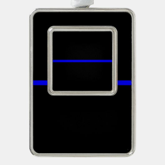 Die Anweisung symbolische Thin Blue Line Rahmen-Ornament Silber (Vorderseite)