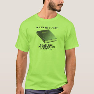 Die Anweisungs-Handbuch des Mannes T-Shirt