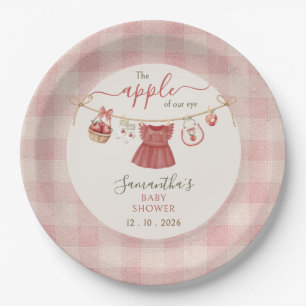 Die Apfel Unseres Auges Wäscheleine dusty rose Pappteller