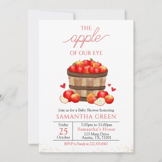 Die Apfeldusche des Auges Einladung (Vorderseite)