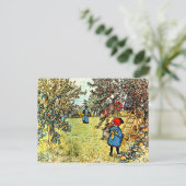 Die Apfelernte Postkarte (Stehend Vorderseite)