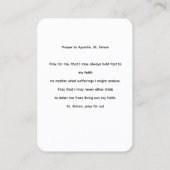 Die Apostelkarte St Simon Visitenkarte (Rückseite)