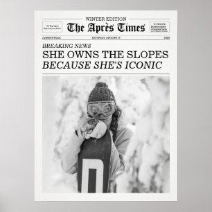 Die Apres Times Zeitung Sie Besitzt Die Hänge Poster
