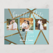 Die Aquamarine Bronze der Moderne Hochzeit im Meer (Vorderseite)