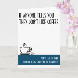 Die Aquamarine Standardkarte von Coffee Lover Karte