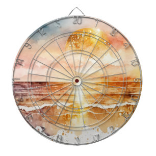 Die Aquarell-Strand-Serie Design 1 Dartscheibe