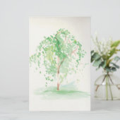 Die Aquarell-Weide stationär Briefpapier (Stehend Vorderseite)