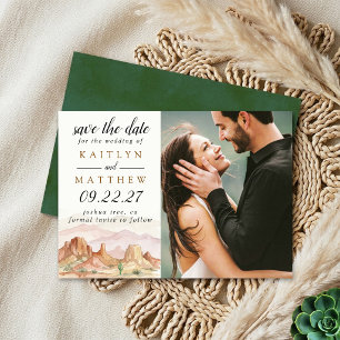 Die Aquarell-Wüsten-Hochzeits-Suite - Foto Save The Date