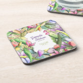 Die Aquarellblüte Getränkeuntersetzer (Linke Seite)