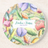 Die Aquarellblüte Getränkeuntersetzer (Vorne)