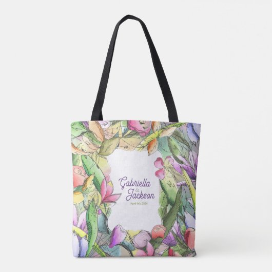 Die Aquarellblüte Tasche (Rückseite)