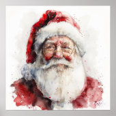 Die Aquarellfarbe des Weihnachtsmanns zeichne Weih Poster (Vorne)