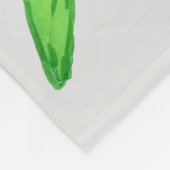 Die Aquarellfarbe eines Rot-Kronenparakets Fleecedecke (Ecke)