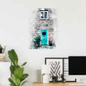 Die Aquarellmalerei der modernen Kunst Poster (Heimbüro)