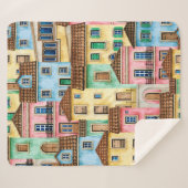 Die Aquarellmuster, die sich nahtlos mit Portugal Sherpadecke (Vorderseite (Horizontal))