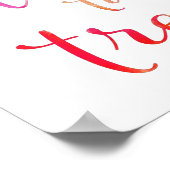 Die Aquarellrückgabe ist eine süße Druckerei Poster (Ecke)