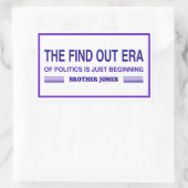 Die Ära der Politikfindung beginnt gerade Rechteckiger Aufkleber (Tasche)