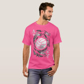 Die Ära serviert feinen Volleyball T-Shirt (Vorne ganz)
