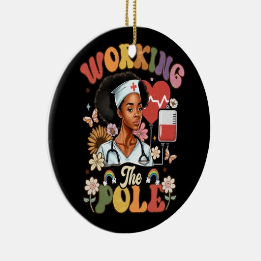 Die Arbeit an dem Pole Funny ICU Nurary Emergency Keramik Ornament (Rechts)