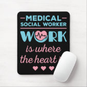 Die Arbeit der medizinischen Sozialarbeiter ist do Mousepad (Mit Mouse)