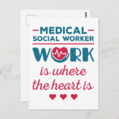 Die Arbeit der medizinischen Sozialarbeiter ist do Postkarte (Vorne/Hinten)