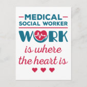 Die Arbeit der medizinischen Sozialarbeiter ist do Postkarte (Vorderseite)