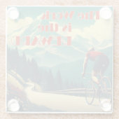 Die Arbeit ist das belohnte Radgebirge Glasuntersetzer (Rückseite)