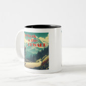 Die Arbeit ist das belohnte Radgebirge Zweifarbige Tasse (Vorderseite Links)