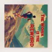 Die Arbeit ist das belohnte Runner Mountains Puzzle (Horizontal)