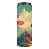 Die Arbeit ist das belohnte Runner Mountains Thermosbecher (Rückseite)