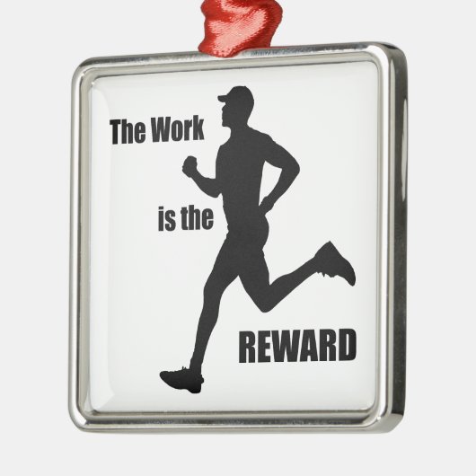 Die Arbeit ist der Belohnungsläufer Ornament Aus Metall (Links)