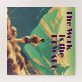 Die Arbeit ist die Belohnung Frauen Runner Mountai Puzzle (Horizontal)