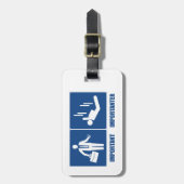 Die Arbeit ist wichtig, das Tauchen in der Luft is Gepäckanhänger (Vorderseite vertikal)