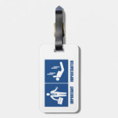 Die Arbeit ist wichtig, das Tauchen in der Luft is Gepäckanhänger (Rückseite vertikal)