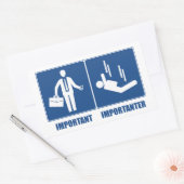 Die Arbeit ist wichtig, das Tauchen in der Luft is Rechteckiger Aufkleber (Umschlag)