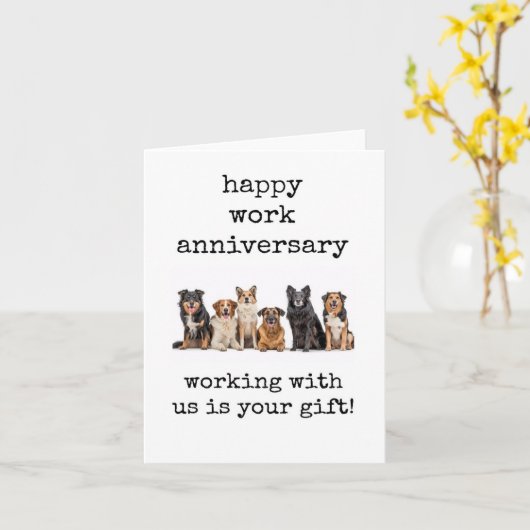 Die Arbeit mit uns ist Ihr Geschenk, Arbeit Jahres Karte (Gelbe Blume)