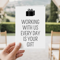 Die Arbeit mit uns ist Ihr Geschenk lustigen Arbei