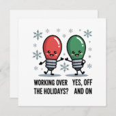 Die Arbeit über Weihnachten Weihnachtswitz (Vorne/Hinten)