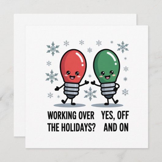 Die Arbeit über Weihnachten Weihnachtswitz (Vorne/Hinten)