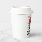 Die Arbeit über Weihnachten Weihnachtswitz Pappbecher (Rechts)