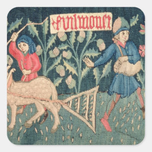 Die Arbeiten der Monate, Elsass (Tapisserie)		Vict Quadratischer Aufkleber