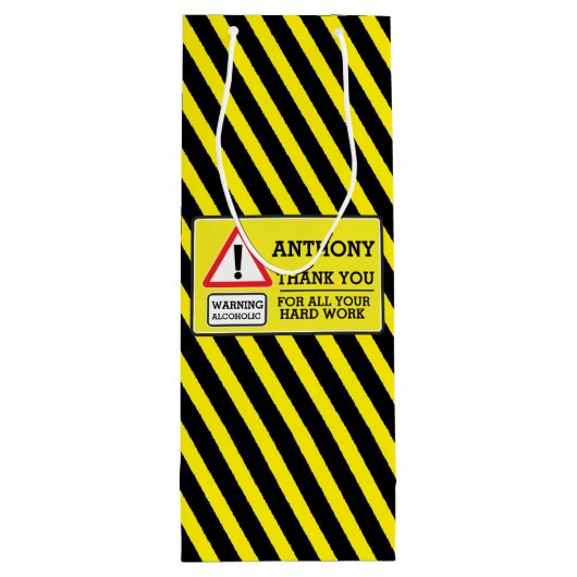 Die Arbeiter danken Ihnen für die Weintasche Geschenktüte Für Weinflaschen (Rückseite)