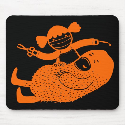 Die Arbeits-Gekritzel-Kunst Mousepad des Monsters (Vorne)