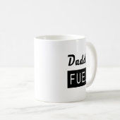 Die Arbeits-Vater-Kaffee-Tasse VATI-BRENNSTOFF Kaffeetasse (VorderseiteRechts)