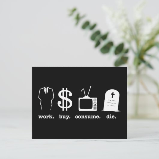 die Arbeitserwerb Postkarte (Stehend Vorderseite)