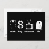 die Arbeitserwerb Postkarte (Vorne/Hinten)