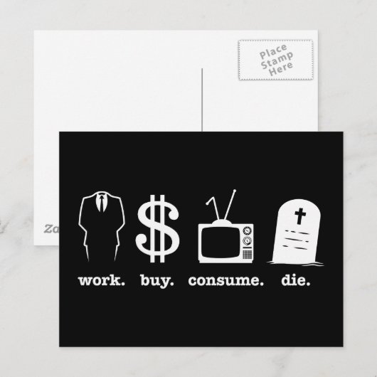 die Arbeitserwerb Postkarte (Vorne/Hinten)